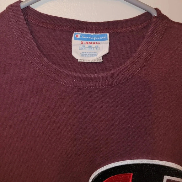 Champion Burgundy Tee Men's size X-Small LOT F9 - Picture 4 of 5